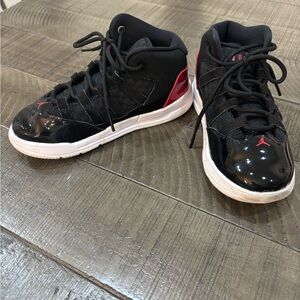 NOT AVAILABLE Jordan Kids Black and Red Sneakers